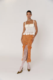 andreeva women's white crochet top
