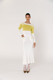 andreeva women's multicolor midi knit dress