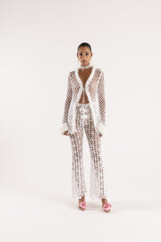 andreeva white crochet shirt