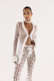 andreeva white crochet shirt