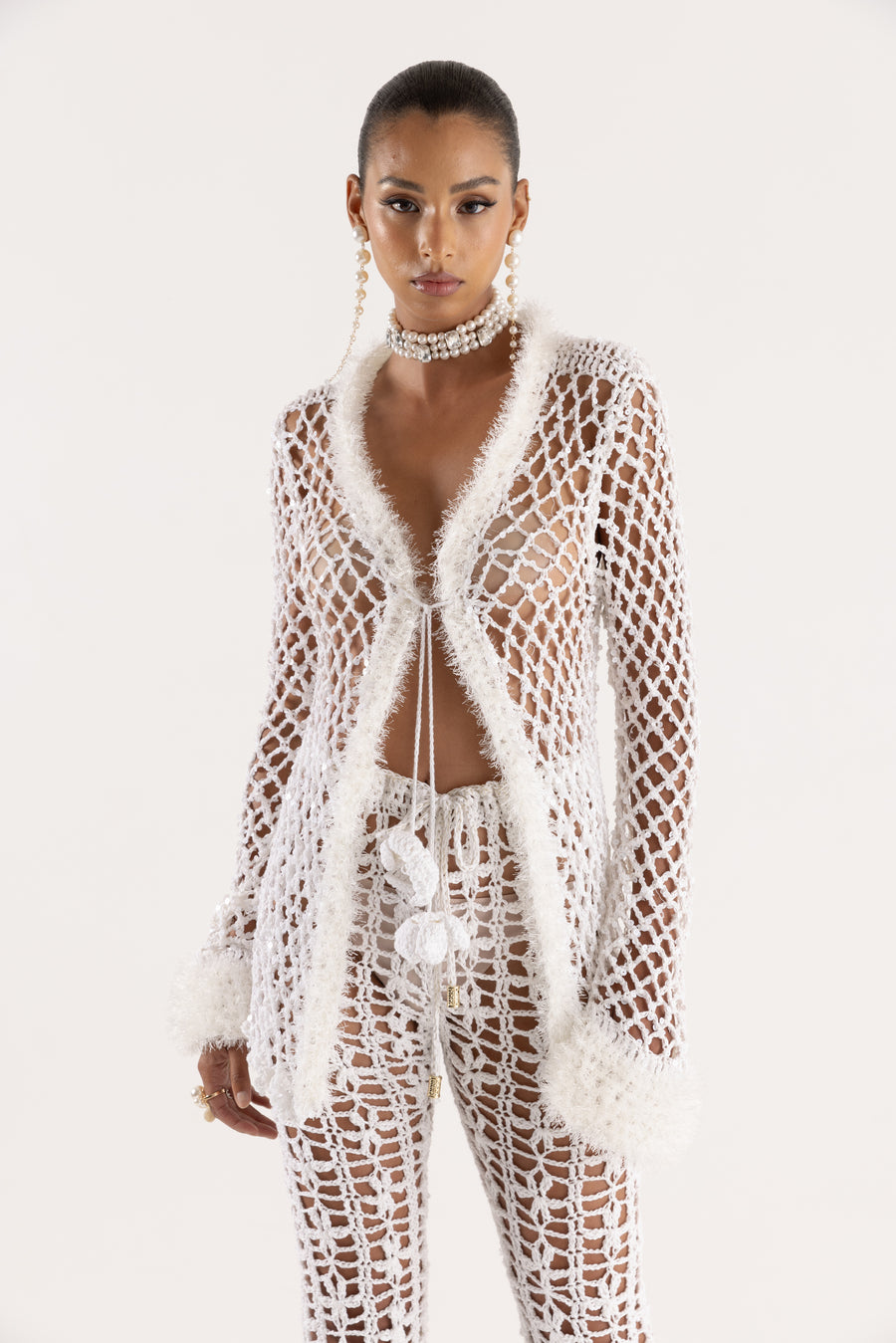 andreeva white crochet shirt