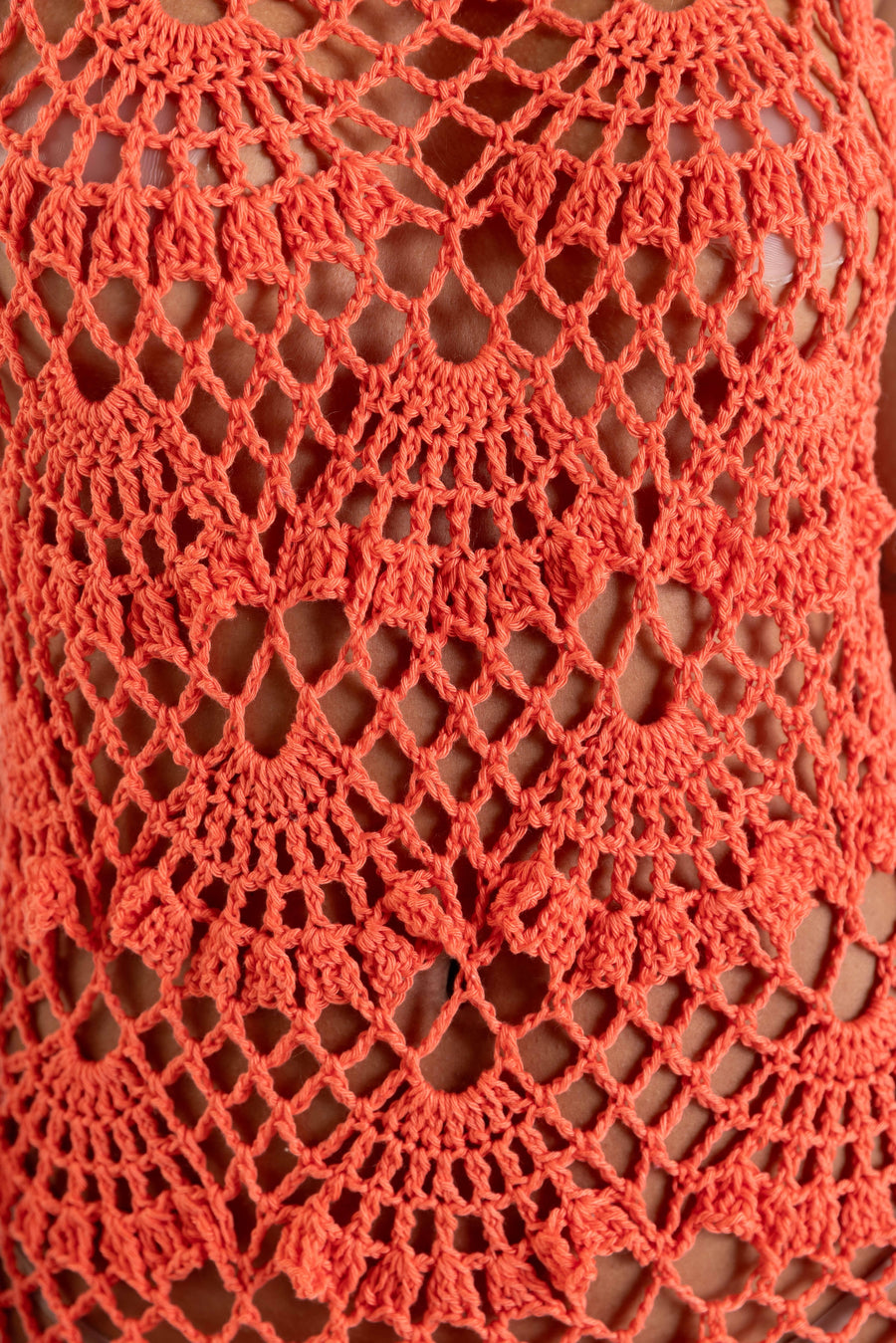 andreeva womens coral maxi crochet dress