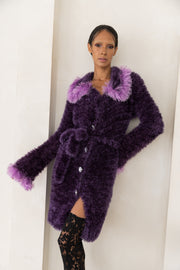 andreeva violet handmade knit cardigan