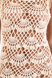 andreeva womens white maxi crochet dress