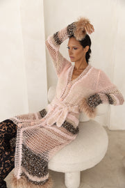 andreeav pink knit cardigan