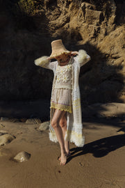 andreeva women's white handmade crochet shorts