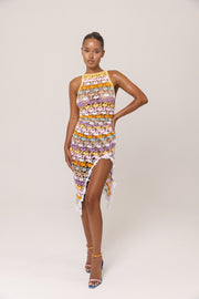 andreeva womens multicolor midi crochet dress