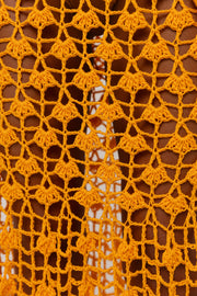 andreeva womens orange crochet shirt