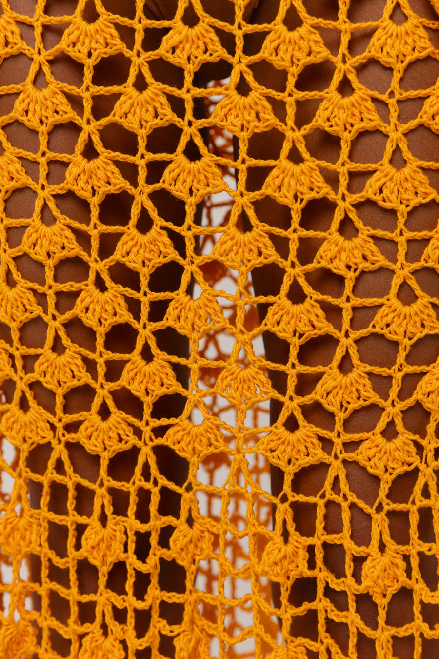 andreeva womens orange crochet shirt
