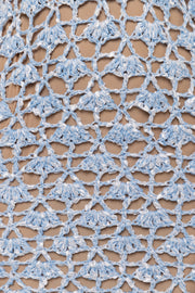 andreeva maxi blue crochet dress