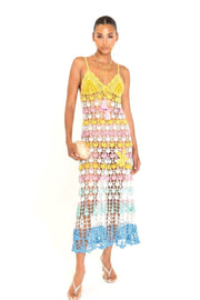 andreeva womens multicolor crochet maxi dress