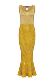 Golden Hour Metallic Knit Dress