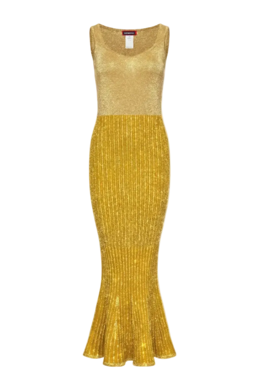 Golden Hour Metallic Knit Dress