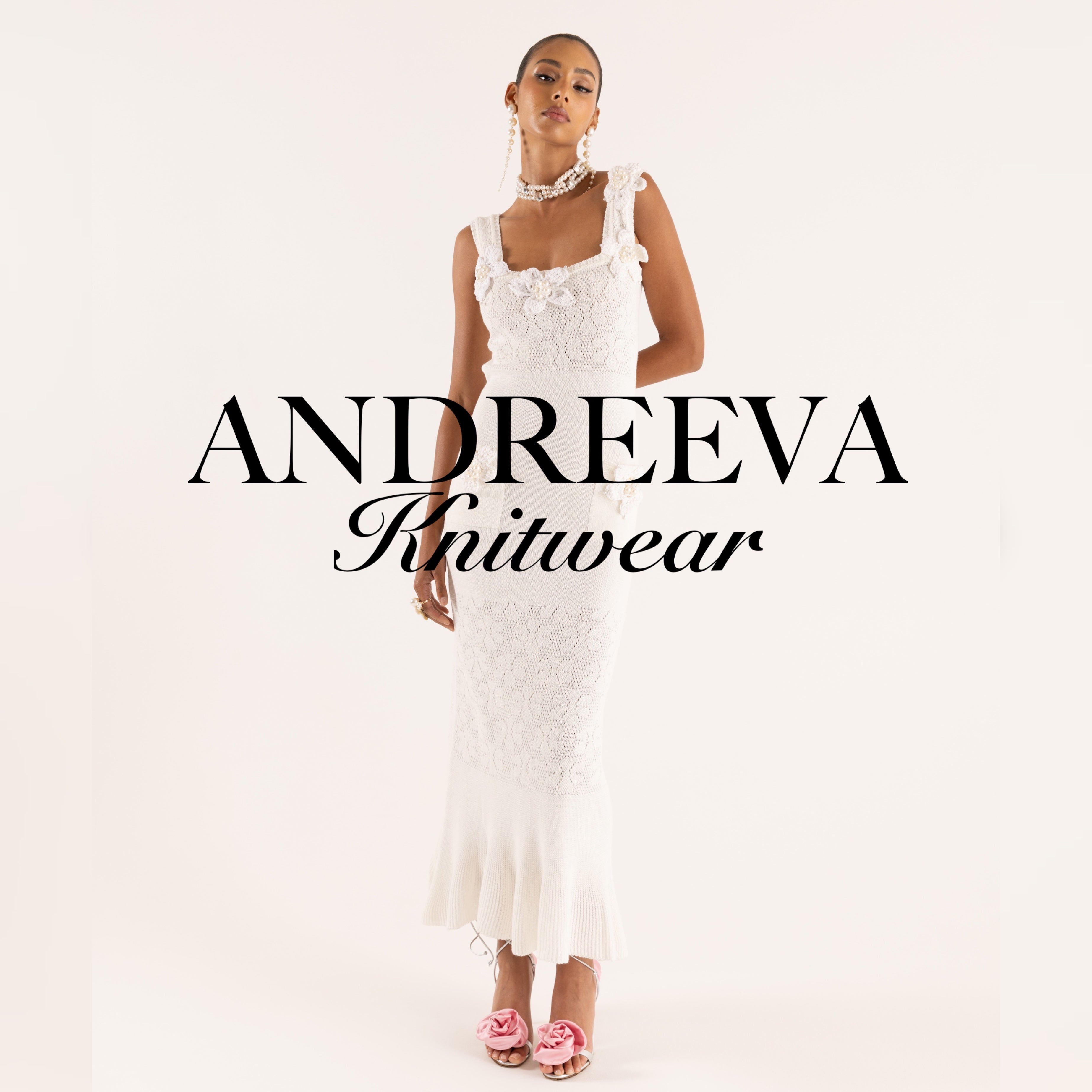 ANDREEVA white knit dress