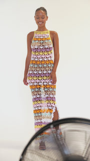 andreeva womens multicolor maxi crochet dress