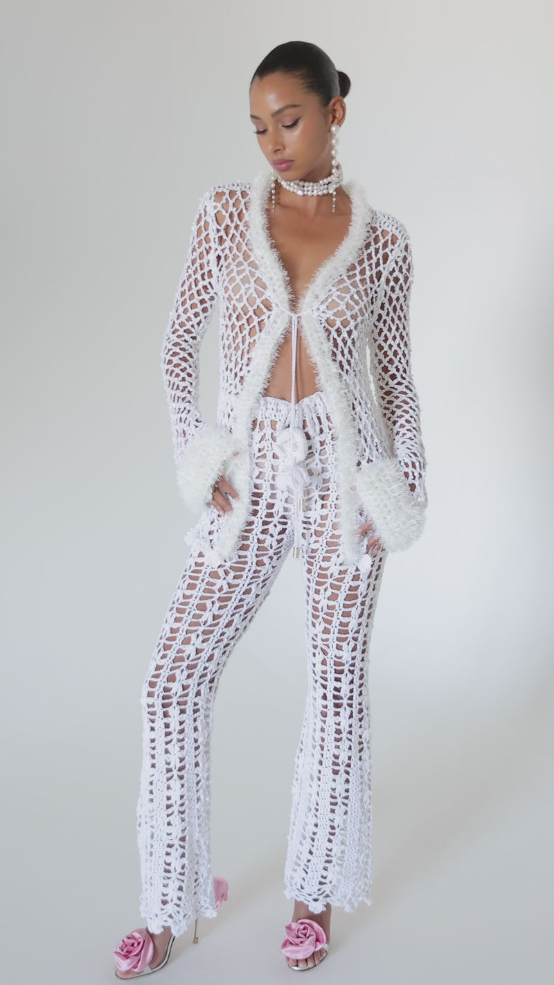 andreeva white crochet shirt