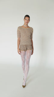 andreeva womens brown knit top