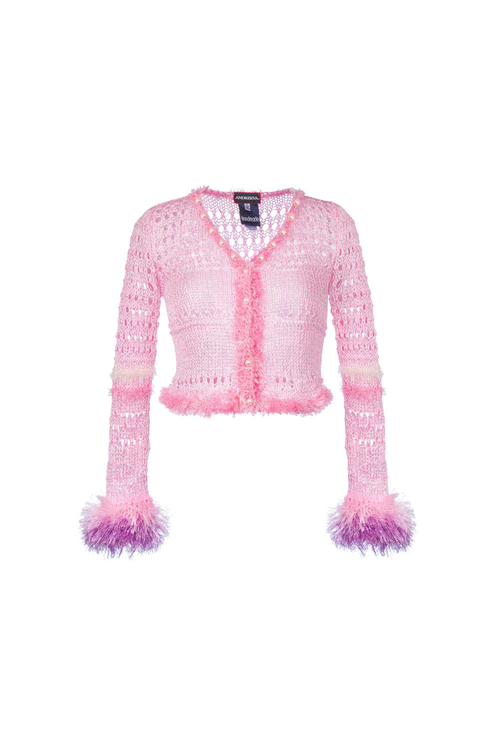 ANDREEVA |Baby Pink Handmade Knit Sweater