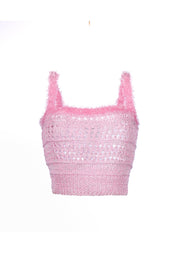 andreeva handmade pink knit top
