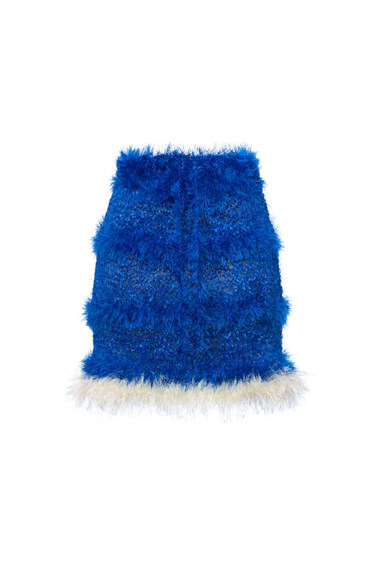 andreeva blue handmade knit skirt