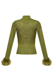 andreeva green knit top