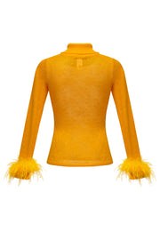 andreeva yellow knit sweater