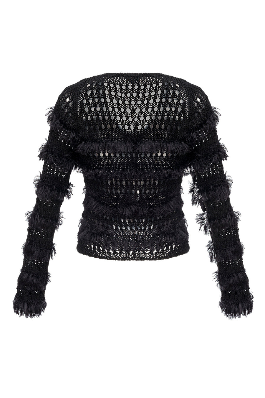 andreeva black handmade knit sweater