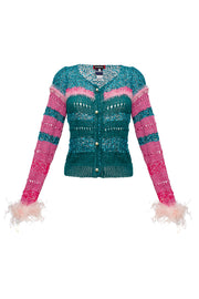andreeva multicolor handmade knit sweater