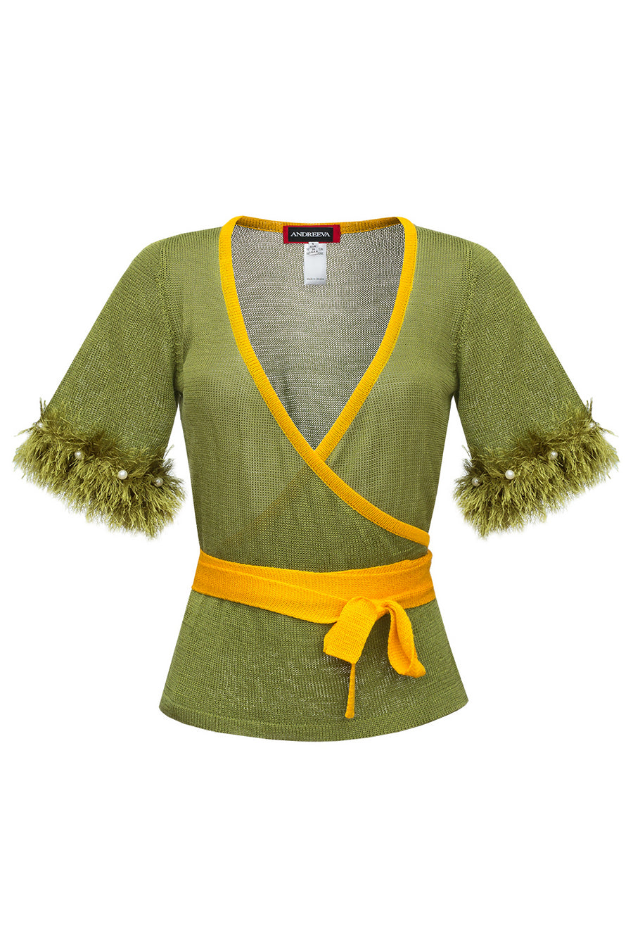 andreeva green knit top
