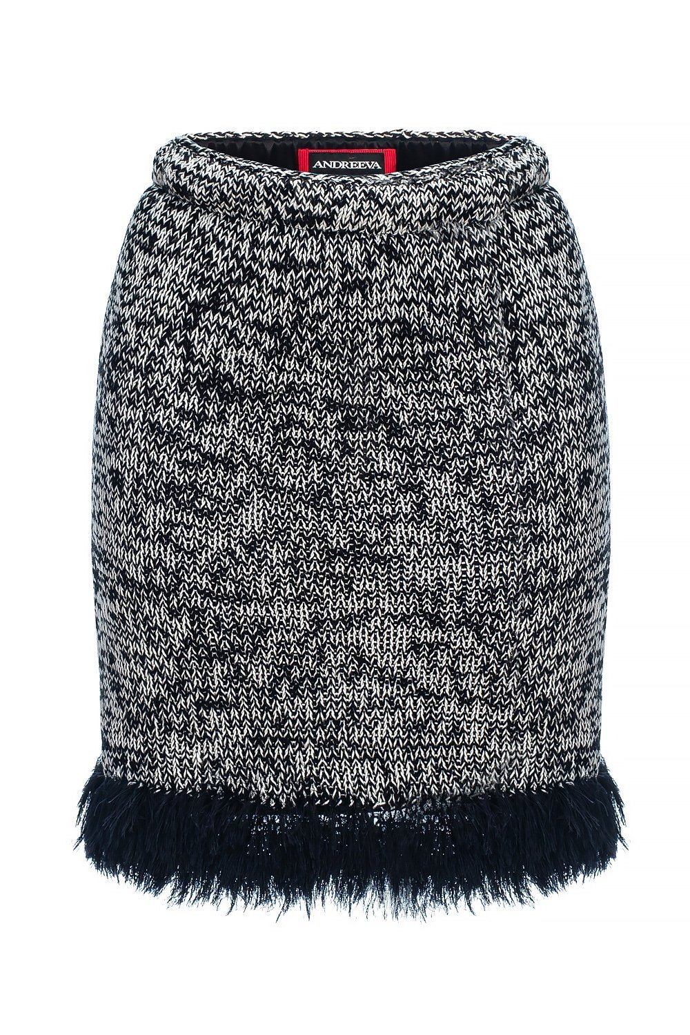 Grey Mini Handmade Knit Skirt - skirt