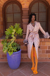 andreeva grey coat with feathers